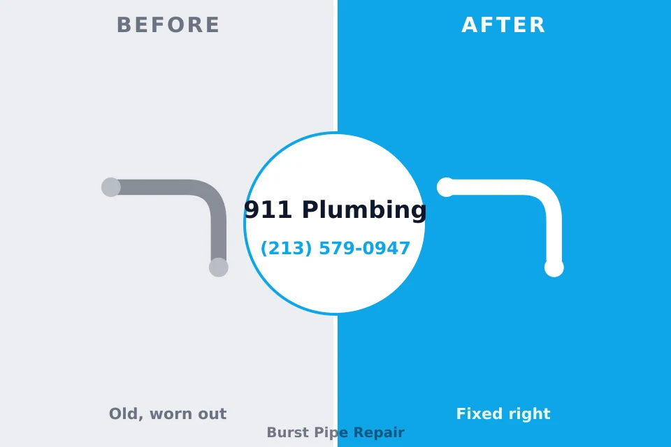 Before and after: plumbing company Saddle River, NJ